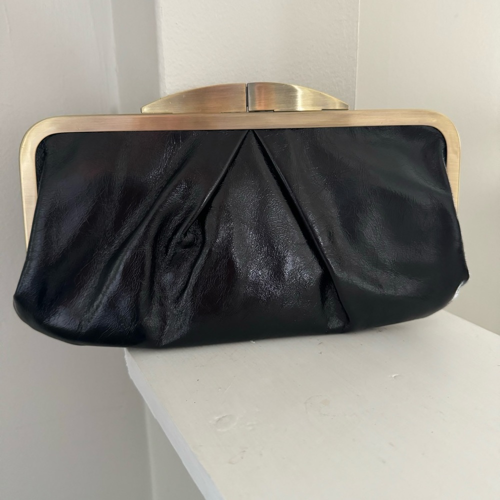 HOBO black leather clutch